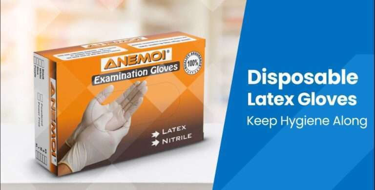 Latex Powdered Examination Disposable Hand Gloves